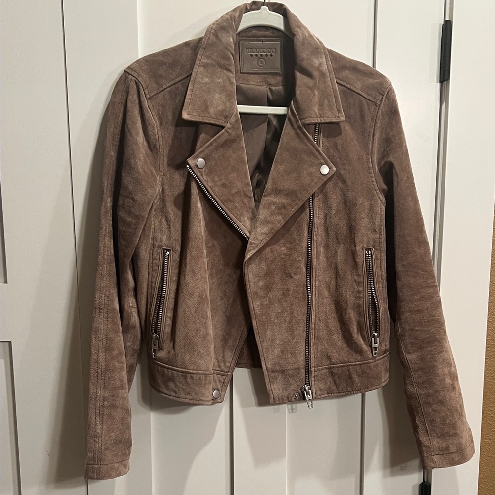 Blank NYC Brown Suede Biker Jacket